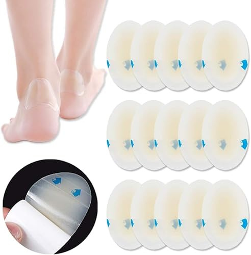 Blister Cushions (15PCS) Gel Hydrocolloid Seal Bandages for Fingers, Toes, Heels - Waterproof Blister Prevention Pads, Ultra-Thin Adhesive