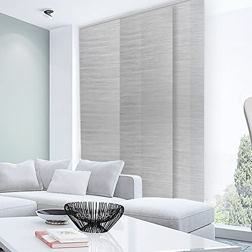 MADECOSTORE Panneau Japonais Tamisant Juno Rayé - Gris - L45 x H260cm