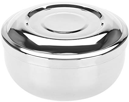 Prodotto di bellezza universale da uomo Ciotola per sapone da barba in acciaio inossidabile Ciotola per schiuma da barba con coperchio a specchio