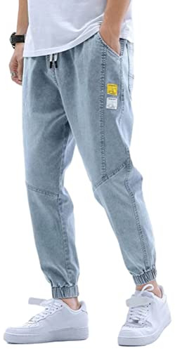 shownicer Jeans Homme Pantalon Casual Cargo Chino Sport Jogging Pantalon Slim Fit Denim Pantalon Jogging Bas de Survêtement Hip Hop Pantalon De Sport Multi-Poches Streetwear