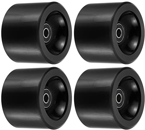 PATIKIL 70mm 78A Longboard Wheels with Black ABEC-9 Bearings, 4 Pack Soft Cruiser Wheels Street Wheels for Skateboards Skateboard Wheel PU, Black