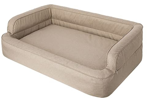 DOGGY Cama Perro - Cama Perro Grande - ombala - sofacamaparaperro - Resistente - L: 96 x 62 cm, Beige