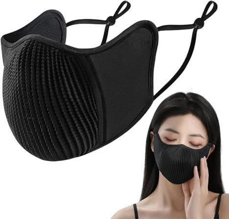 Ruwshuuk Halbmaske, UV-Schutz Gesichtsmaske, Winddichter Und Beschlagfreier Atmungsaktiver Gesichtsschutz Aus -Seide Für Damen Und Herren Bei Outdoor-Aktivitäten Wie Wandern Ren Laufen Und Radfahren