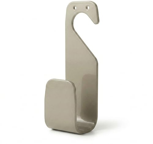 LIVLIG Gancho Soporte Manguera Jardin sin Taladrar - Portamangueras Pared Metal para 10m Manguera Riego / 20m Manguera Flexible - Fabricado en Italia - Beige