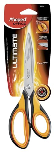Maped M697710 - Sax Ultimate, 21 cm, asymmetrisk, svart/gul