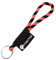 mia mai Tubular Lanyard Schlüsselband (15 cm), Schlüsselring Schlüsselanhänger (Rot/Schwarz)