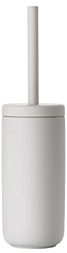 Zone Denmark Ume Toilet Brush, Toilet Brush in Beautiful Danish Design, Made of Stoneware with Soft Touch Coating, Diameter 10 cm, Height 38.7 cm, Soft Grey