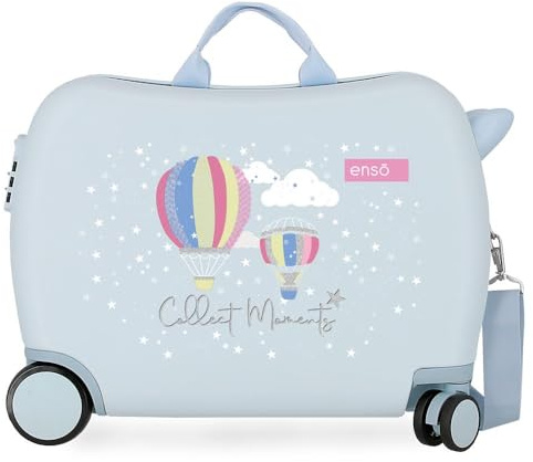 Enso Collect Moments, Valigia Per Bambini 2 Ruote Multidirezionali Ragazza, (Cian), 50x38x20 cms