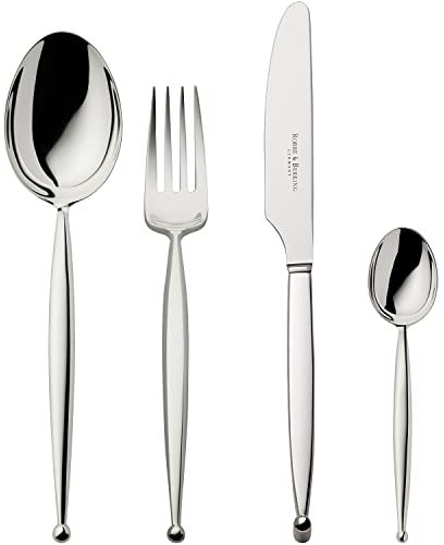 Robbe & Berking GIO 4 pzas. Cubiertos de menú (Chapado Macizo en Plata con 150 g)