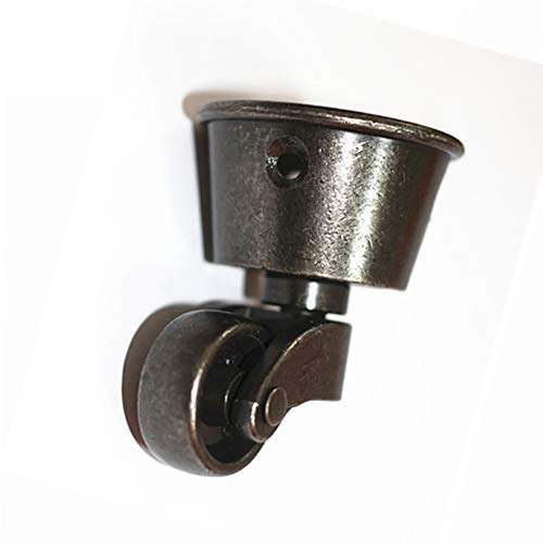 Vogueing Tool Rotelle girevoli in ottone massiccio con attacco a vite, stile vintage antico, 1 pezzo, universali, per mobili e divani e sedie