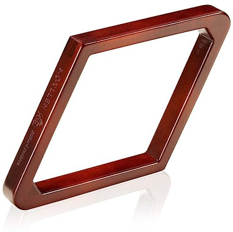 KONLLEN Massivholz Billard 8 Kugeln Dreieck / 9 Kugeln Diamant Pool Ball Rack für 5,4 cm Poolbälle