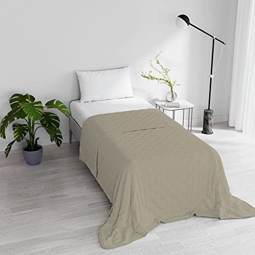 Italian Bed Linen Chic Edredòn de Verano, Acolchado, Marrón, 170x250cm