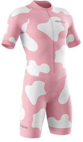 Herren Pro Fahrrad Skinsuit Kurzarm,Triathlon Anzug Herren,Einteiliges Radtrikot,Trisuit Einteiler,Triathlonanzug,3 Taschen für Wettkampf Run, Cycle,Swim,Strumpfhosen (Typ-10,XL)