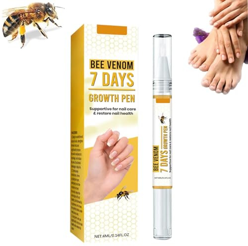 Líquido para uñas de abeja de 4 ml para el cuidado de las uñas, fortalece las uñas, suaviza la rugosidad, absorción rápida, protección duradera (1 unidad)