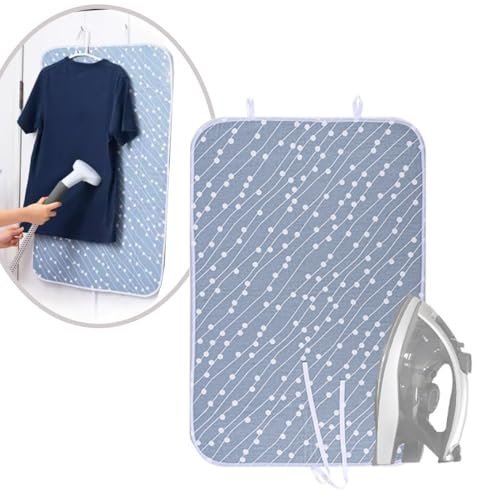 IMUNKT Tappetino da Stiro Appendere Pieghevole, 60x90cm, Coperta da Stiro per Stiratura Verticale sopra La Porta, Telo per Stirare, Panno Stiro, per Viaggi, Dormitori(60x90cm/24x35in)