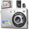 Macchina Fotografica Digitale 56MP 4K Fotocamera con Zoom 20X Ricaricabile Macchina Digitale Compatta con Scheda da 32GB per Bambini Studenti Principianti (Argento)