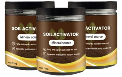 Soil Pro Activator, attivatore organico del terreno e fertilizzante per aiuole rialzate, prati e giardini (3pcs)