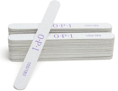 APOMOONS Lot de 50 limes à ongles 100/180 limes à ongles professionnelles pour ongles en gel, limes à ongles double face, jetables, pour manucure et art des ongles, forme droite, pour studio de