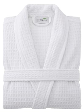 Umbrella Outdoors Waffle Bathrobes Soft Cotton spa Waffle Robes Gowns Bath Robe Hotel Lightweight - Unisex