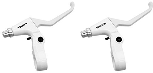 2x Manetas de Freno de Aluminio Blanco Blancas de V- Brake para Bicicleta MTB BTT 2920bl