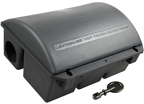 Agrarflora Köderstation Rattenbox - Rattenfalle für innen und außen - Köderbox für Rattengift - sichere und fachgerechte Ausbringung von Rattenköder - Rattenköderstation 32x25x16cm