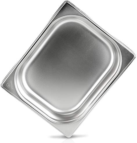 jokobela Récipient Gastronorm 1/2 65mm (capacité 4 L) en acier inoxydable de qualité supérieure - Dimensions: 325 x 265 x 65 mm - pour un chauffe-plat ou bain marie (0,6 mm d'épaisseur)