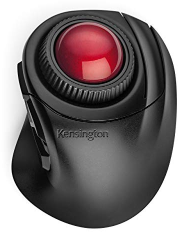 Kensington (K72363WW) Wireless Trackball - Orbit Fusion Trackball Mouse with Scroll Ring; Ergonomic Computer Mouse for Right Handed Users, Ideal for Small Desk & Home Office,Black
