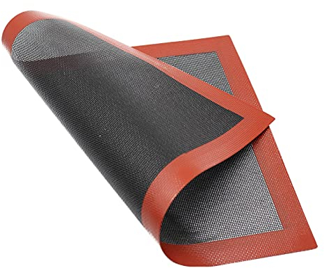 Tappetino da Forno in Silicone Foglio per Forme di Cottura, Antiaderente, Resistente al Calore, Riutilizzabile, Microforato, Antiscivolo Teglia 40x30cm