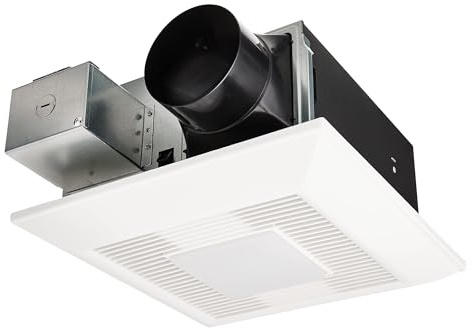 Panasonic WhisperFit Ceiling Mount Bathroom Exhaust Fan with Dimmable LED Light, 50-80-110 CFM, FV-0511VFL1