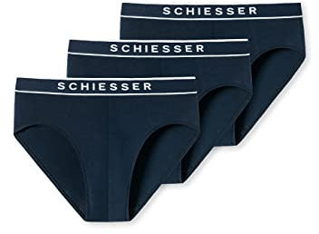 Schiesser Herren 3 PACK Slips Bio Baumwolle Multipack - 95/5 Organic, dunkelblau_179570, 6/ L