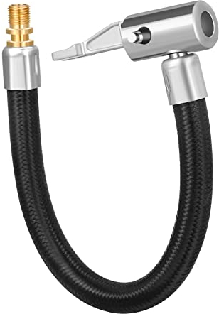 Xinzistar 20CM Gonfleur Pneu d'extension Cordon Adaptateur Schrader de Valve de Pneu Extension de Pompe Voiture Tube d'extension de Gonfleur de Pneu pour Voiture Moto Vélo