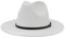 EATAN Fedora Hüte mit Gürtelschnalle für Damen und Herren, modisch, klassisch, breite Krempe, Unisex, Panama-Hut, Sonnenhut (weiß, verstellbar)