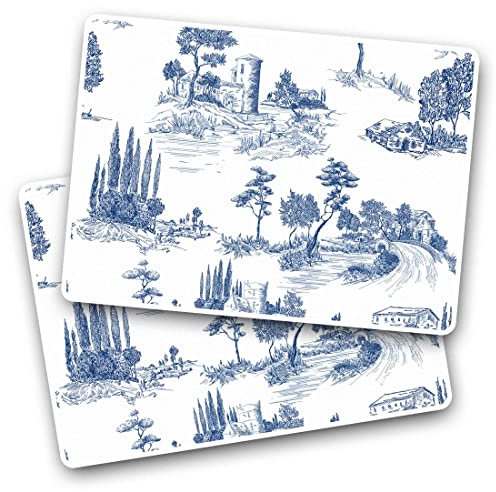 2 x Vinyl Stickers - Rectangle Shape 7.5x5cm Vintage French Countryside Pattern Art Print Decal Laptop Tablet Luggage Car Wall Fridge Door Sticker #53524