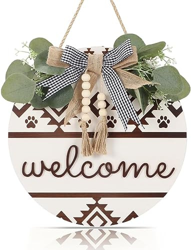 CHDITB Cartel de bienvenida para puerta de casa, decoración de pared, decoración de pared, decoración de jardín (30 x 30 cm)
