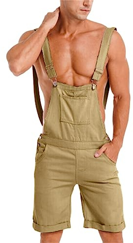 IQYU Peto vaquero corto para hombre, mono vaquero para hombre, pantalones cortos de verano, peto, pantalones de peto, pantalones de tirantes, mono vaquero, mono de mezclilla, pantalones de trabajo,