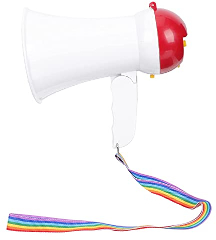 CASOTA Megaphon-Lautsprecher, tragbares Mini-Megaphon, Bullhorn, integrierte Sirene for Cheerleading-Fans und Trainer, Mikrofon (A)