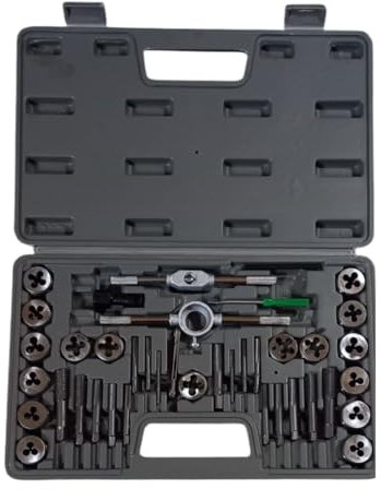 Maryse Set Filiera 40 Pezzi Maschi Filettatori M3-M12 | Kit Professionale Maschiatura Metrica in Acciaio | Filettatrice Manuale per Officina, Casa e Fai da Te