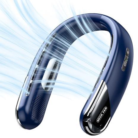 Ventilatore portatile da collo personale 4000 mAh senza lama ventilatore da collo soffiaggio aria fredda raffreddatore da collo ventilatore indossabile intorno al collo regolabile mani libere regalo