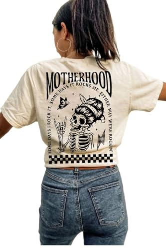 Giftifymama Nursing Shirts Maternity Tops for Women Zipper Summer Breastfeeding T-Shirt Pregnancy Clothes Friendly Beige XXL