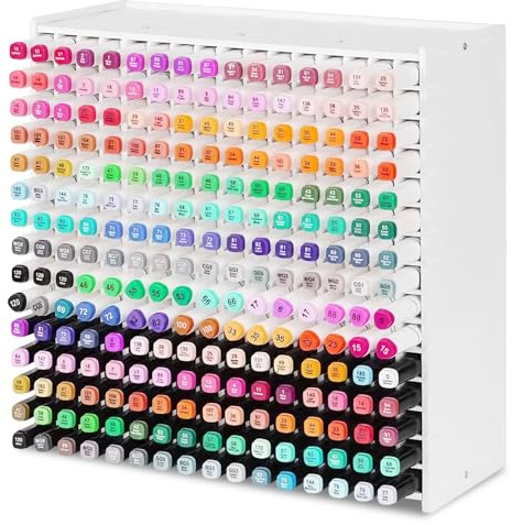 Porfoyo Marker Organizer, 240 pennor organisatör skrivbord, pennhållare för förvaring av blyertspennor färgpennor markörer för barn konstnärer kontor hemma skola