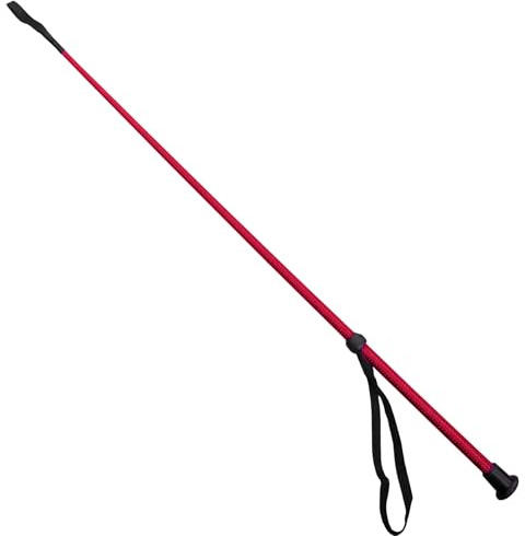 KetoBarrow Crop Equestrian Dressage Red Crop Nylon Schooler Horse Riding 100cm with Wrist Strap