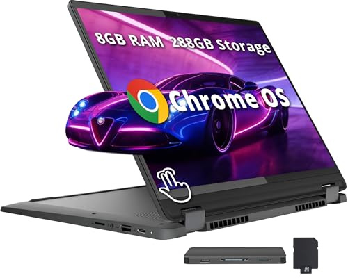 Lenovo IdeaPad Flex 5i 14 WUXGA 2-in-1 Touchscreen Chromebook, Intel i3-1315U, 8GB RAM, 288GB Storage(128GB eMMC+160GB Docking Station), UHD Graphics, Backlit Keyboard, Wi-Fi 6E, Chrome OS, Gray