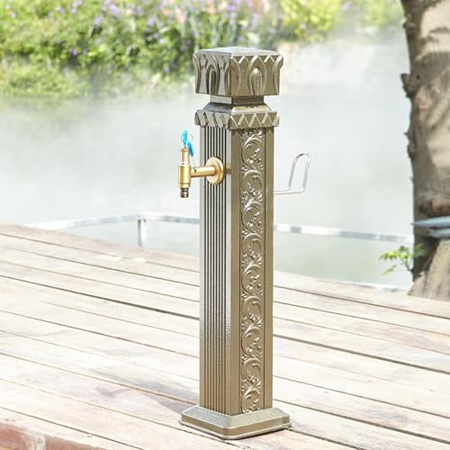 Colonne d'Eau de Jardin, Colonne d'Eau Rétro, Colonne d'Eau De Jardin Verticale, Robinet Exterieur Décorative en Aluminium, Fontaine Extérieure de Jardin