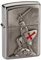 Zippo Accendino Anti-Vento con Guerriero crociato vittorioso, Colore: Cromato