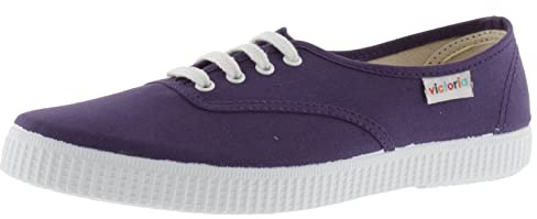 victoria Scarpe da Ginnastica Unisex 1915 Tela & Lacci Bianchi 106613 per Adulto Purpura 38