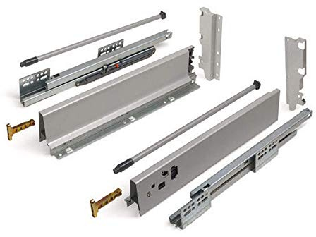 SOTECH Sistema de Cajón SO-BOX Gris Alto 199 mm Profundidad 500 mm con varilla lateral Capacidad de cargo hasta 40 kg Soft-Close