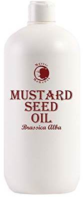 Mystic Moments| Mustard Seed Carrier Oil 1 Litre | Brassica juncea | Warming Nourishing Treatment for Skin & Hair | Natural Botanical Carrier for Massage, Aromatherapy & Hair Care