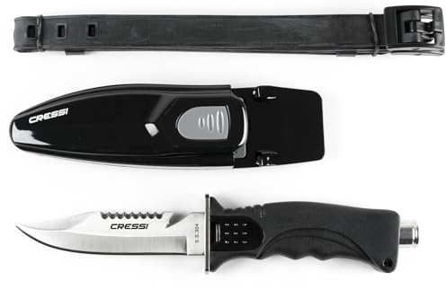 Cressi Skorpion Knife, Point Tip Gray
