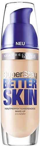 Maybelline New York Super Stay Better Skin Make-up Ivory 10 / Schminke in einem Hautfarben-Ton, für eine langanhaltende Abdeckung und einen makellosen Look, 1 x 30 ml