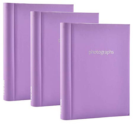 Arpan, album fotografici grandi, autoadesivi, per un totale di 60 fogli, 120 lati, colore: viola